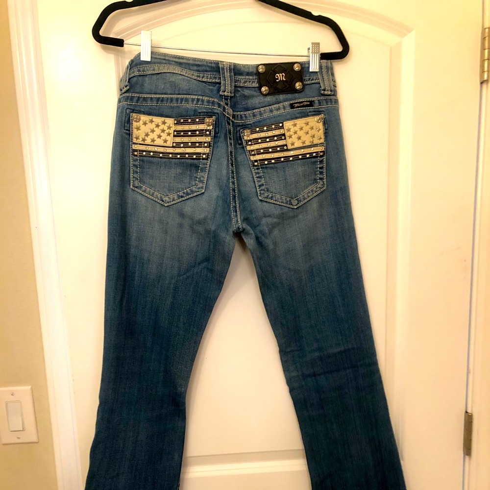 Miss Me Americana American flag bootcut jeans, 29